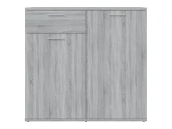 Aparador buffet cómoda armario unidad de almacenamiento organizador cocina salón salonsonoma 80 x 36 x 75 cm madera contrachapada gris 02_0036537