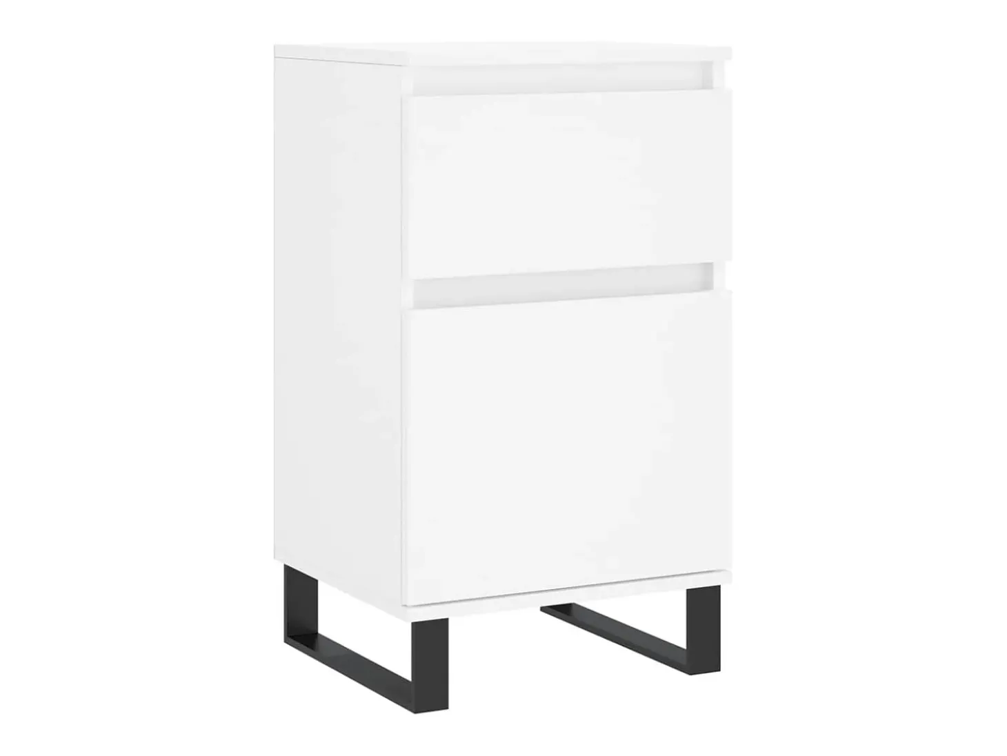 Aparador buffet cómoda armario mueble organizador cocina salón salón juego de 2 40 x 35 x 70 cm blanco madera contrachapada 02_0036661
