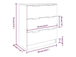 Aparador buffet cómoda gabinete unidad de almacenamiento organizador cocina sala de estar sala de estar 3 piezas madera contrachapada gris 02_0037125