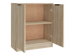 Aparador buffet cómoda gabinete unidad de almacenamiento organizador cocina sala de estar sala de estar 3 piezas madera contrachapada sonoma marrón 02_0037107