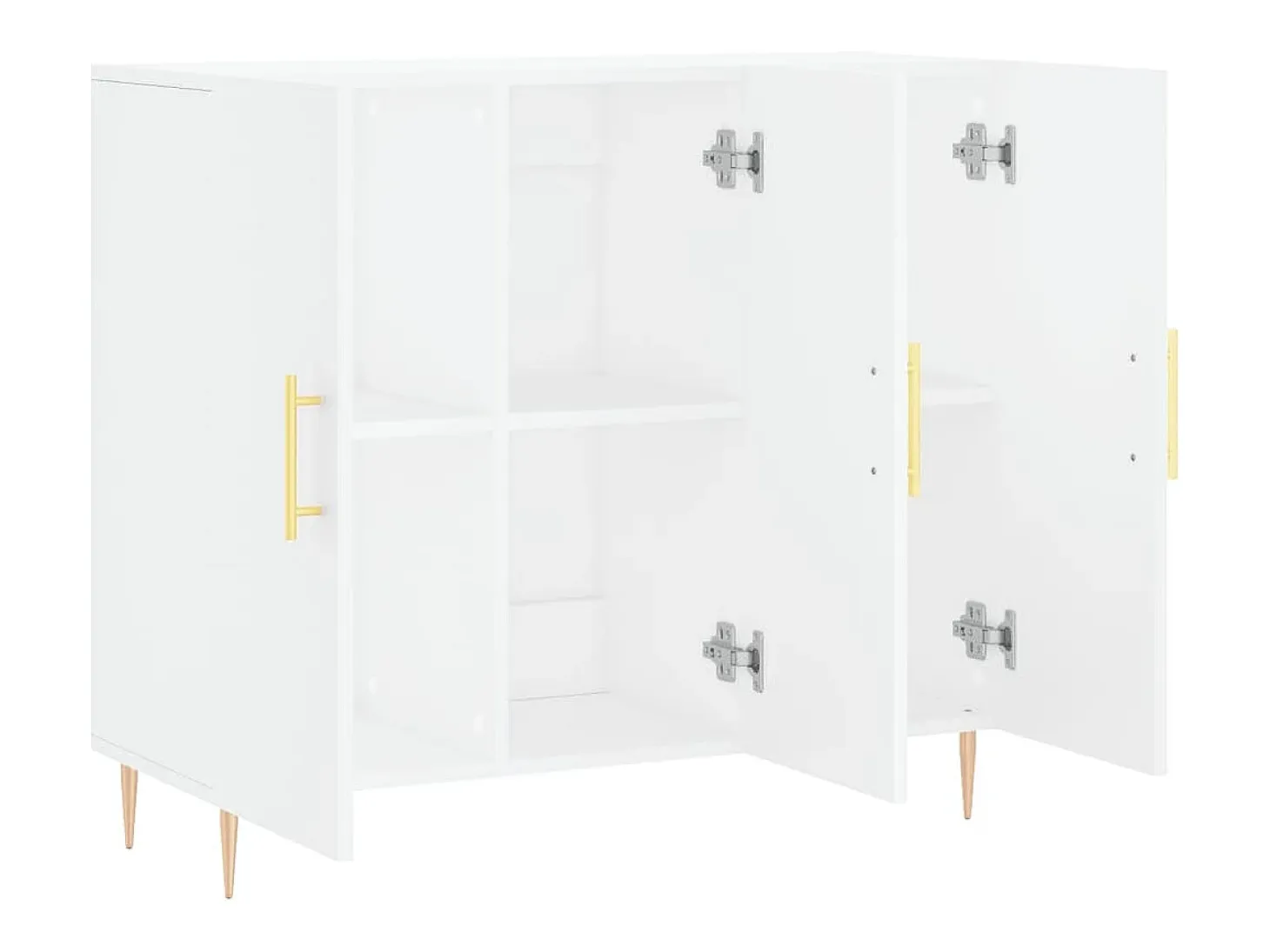 Aparador buffet cómoda mueble mueble de almacenaje organizador cocina salón salón 90 x 34 x 80 cm madera contrachapada blanco 02_0030532