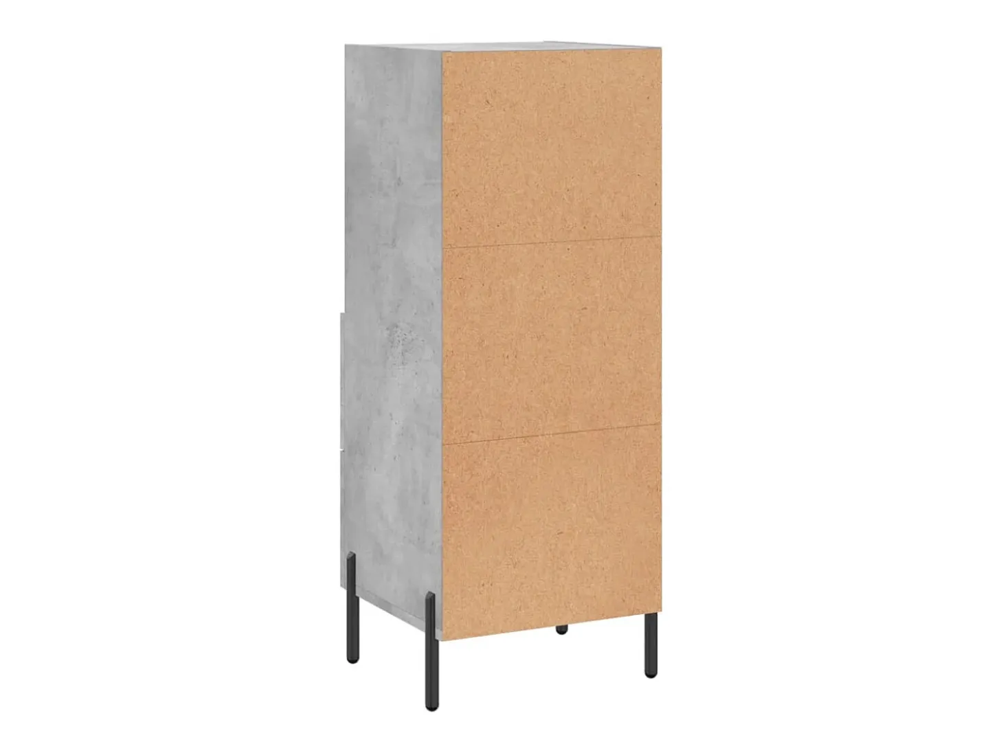 Aparador buffet cómoda mueble mueble de almacenaje organizador cocina salón salón 34,5 x 34 x 90 cm madera contrachapada gris 02_0031916