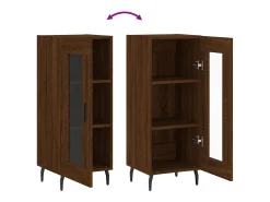 Aparador buffet cómoda mueble mueble de almacenamiento organizador cocina salón salón 34,5 x 34 x 90 cm madera contrachapada marrón 02_0031196