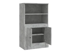 Aparador buffet cómoda mueble mueble de almacenaje organizador cocina salón salón alto 60 x 35,5 x 103,5 cm madera contrachapada gris 02_0034454