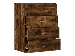 Aparador buffet cómoda mueble mueble de almacenaje organizador cocina salón salón 60 x 39 x 80 cm madera contrachapada marrón 02_0030999