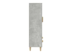 Aparador buffet cómoda mueble mueble de almacenaje organizador cocina salón salón alto 70 x 31 x 115 cm madera contrachapada gris 02_0034710