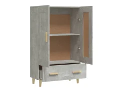 Aparador buffet cómoda mueble mueble de almacenaje organizador cocina salón salón alto 70 x 31 x 115 cm madera contrachapada gris 02_0034710