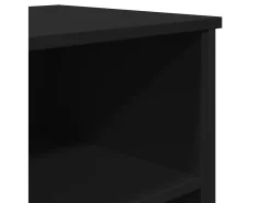 Aparador buffet cómoda mueble mueble de almacenaje organizador cocina salón salón 91 x 35,5 x 74,5 cm madera contrachapada negra 02_0036156