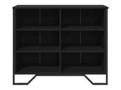 Aparador buffet cómoda mueble mueble de almacenaje organizador cocina salón salón 91 x 35,5 x 74,5 cm madera contrachapada negra 02_0036156