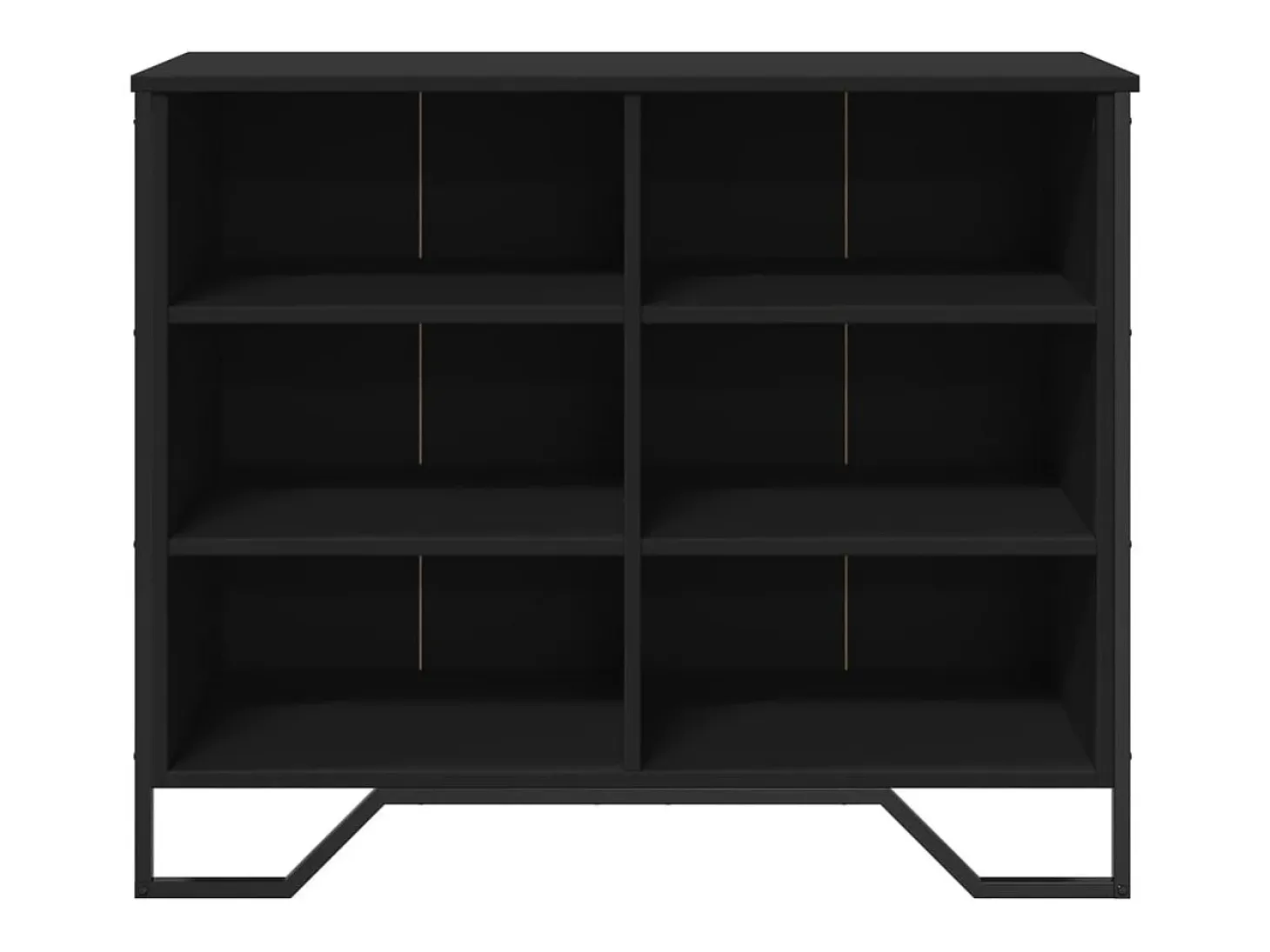 Aparador buffet cómoda mueble mueble de almacenaje organizador cocina salón salón 91 x 35,5 x 74,5 cm madera contrachapada negra 02_0036156