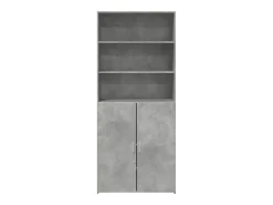 Aparador buffet cómoda mueble mueble de almacenamiento organizador cocina salón salón alto 80 x 42,5 x 185 cm madera contrachapada gris 02_0034722
