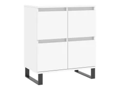 Aparador buffet cómoda mueble almacenaje organizador cocina salón salón juego de 2 madera contrachapada blanca 02_0036688