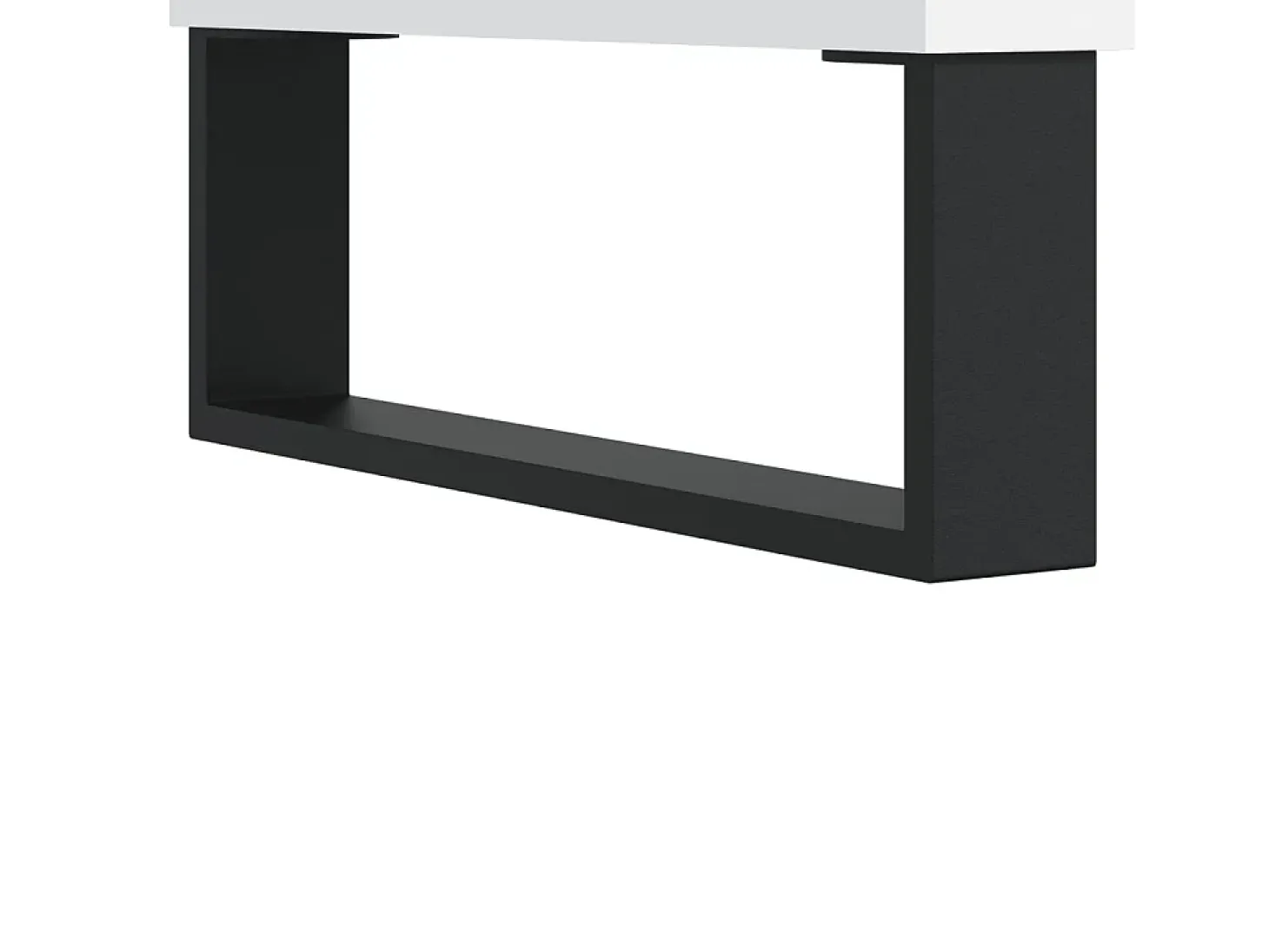 Aparador buffet cómoda mueble almacenaje organizador cocina salón salón juego de 2 madera contrachapada blanca 02_0036688