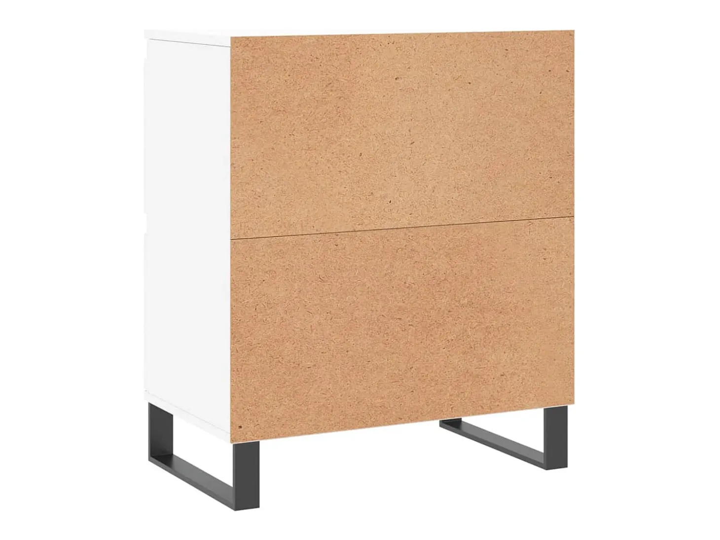 Aparador buffet cómoda mueble almacenaje organizador cocina salón salón juego de 2 madera contrachapada blanca 02_0036688