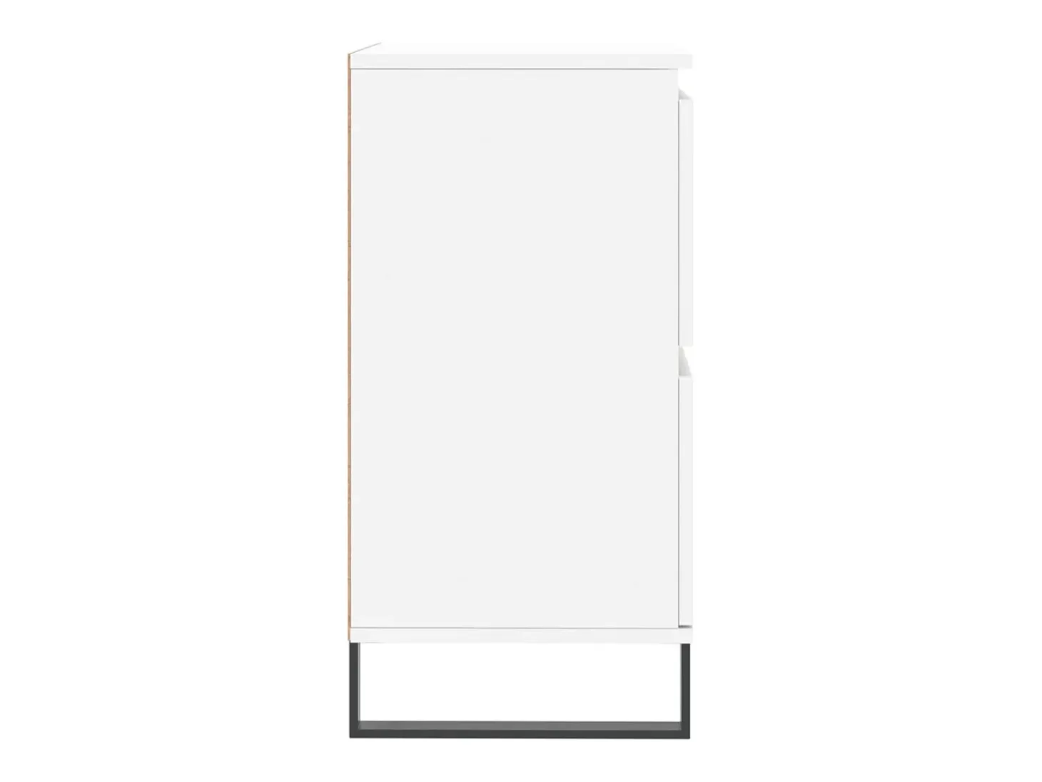 Aparador buffet cómoda mueble almacenaje organizador cocina salón salón juego de 2 madera contrachapada blanca 02_0036688