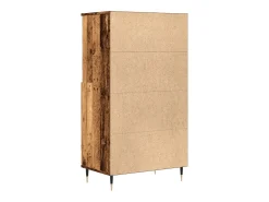 Aparador buffet cómoda mueble mueble de almacenaje organizador cocina salón salón alto madera vieja 60 x 36 x 110 cm madera contrachapada marrón 02_0035656