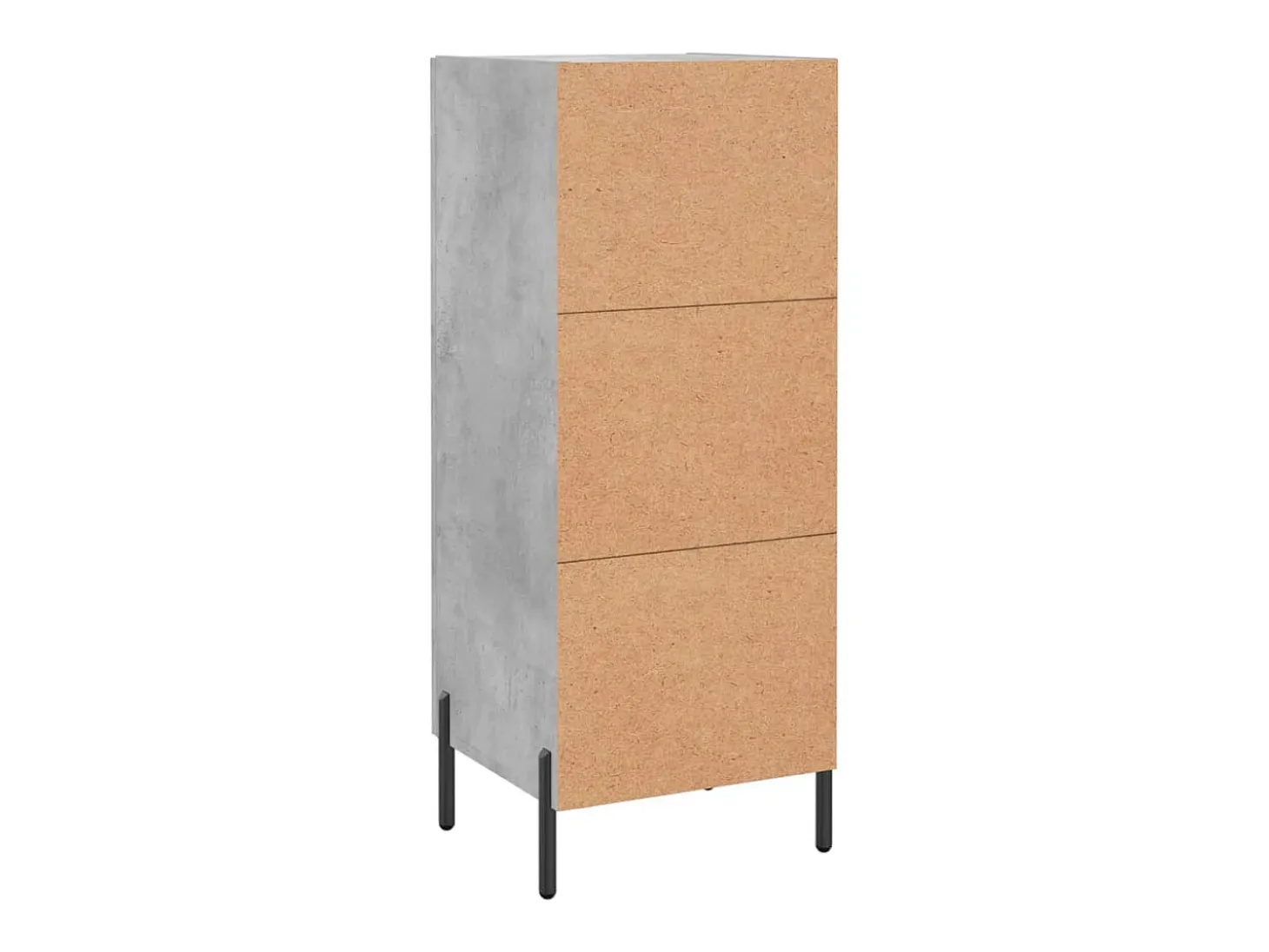 Aparador buffet cómoda mueble mueble de almacenaje organizador cocina salón salón 34,5 x 34 x 90 cm madera contrachapada gris 02_0031890