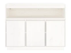 Aparador buffet cómoda mueble mueble de almacenaje organizador cocina salón salón 104,5 x 34 x 80 cm madera maciza de pino blanco 02_0030182