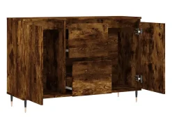 Aparador buffet cómoda mueble mueble de almacenaje organizador cocina salón salón 104 x 35 x 70 cm madera contrachapada marrón 02_0030859