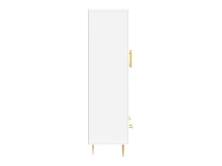 Aparador buffet cómoda mueble mueble de almacenamiento organizador cocina salón salón alto 69,5 x 31 x 115 cm madera contrachapada blanco 02_0032498