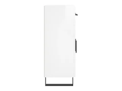 Aparador buffet cómoda mueble mueble de almacenaje organizador cocina salón brillante 69,5 x 34 x 90 cm madera contrachapada blanco 02_0030687