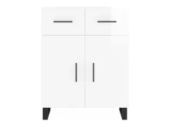 Aparador buffet cómoda mueble mueble de almacenaje organizador cocina salón brillante 69,5 x 34 x 90 cm madera contrachapada blanco 02_0030687