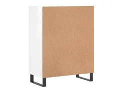 Aparador buffet cómoda mueble mueble de almacenaje organizador cocina salón brillante 69,5 x 34 x 90 cm madera contrachapada blanco 02_0030687