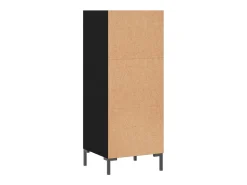 Aparador buffet cómoda mueble mueble de almacenaje organizador cocina salón salón 34,5 x 32,5 x 90 cm madera contrachapada negra 02_0035873
