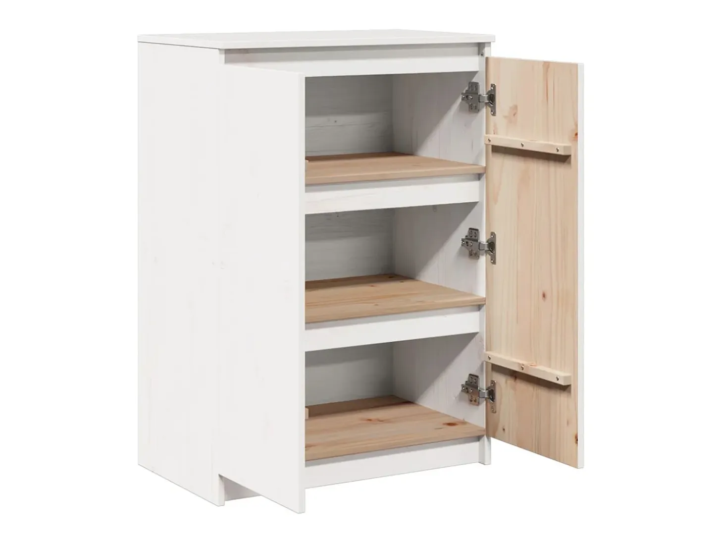 Aparador buffet cómoda mueble mueble de almacenaje organizador cocina salón salón 60 x 36 x 84 cm madera maciza de pino blanco 02_0030375