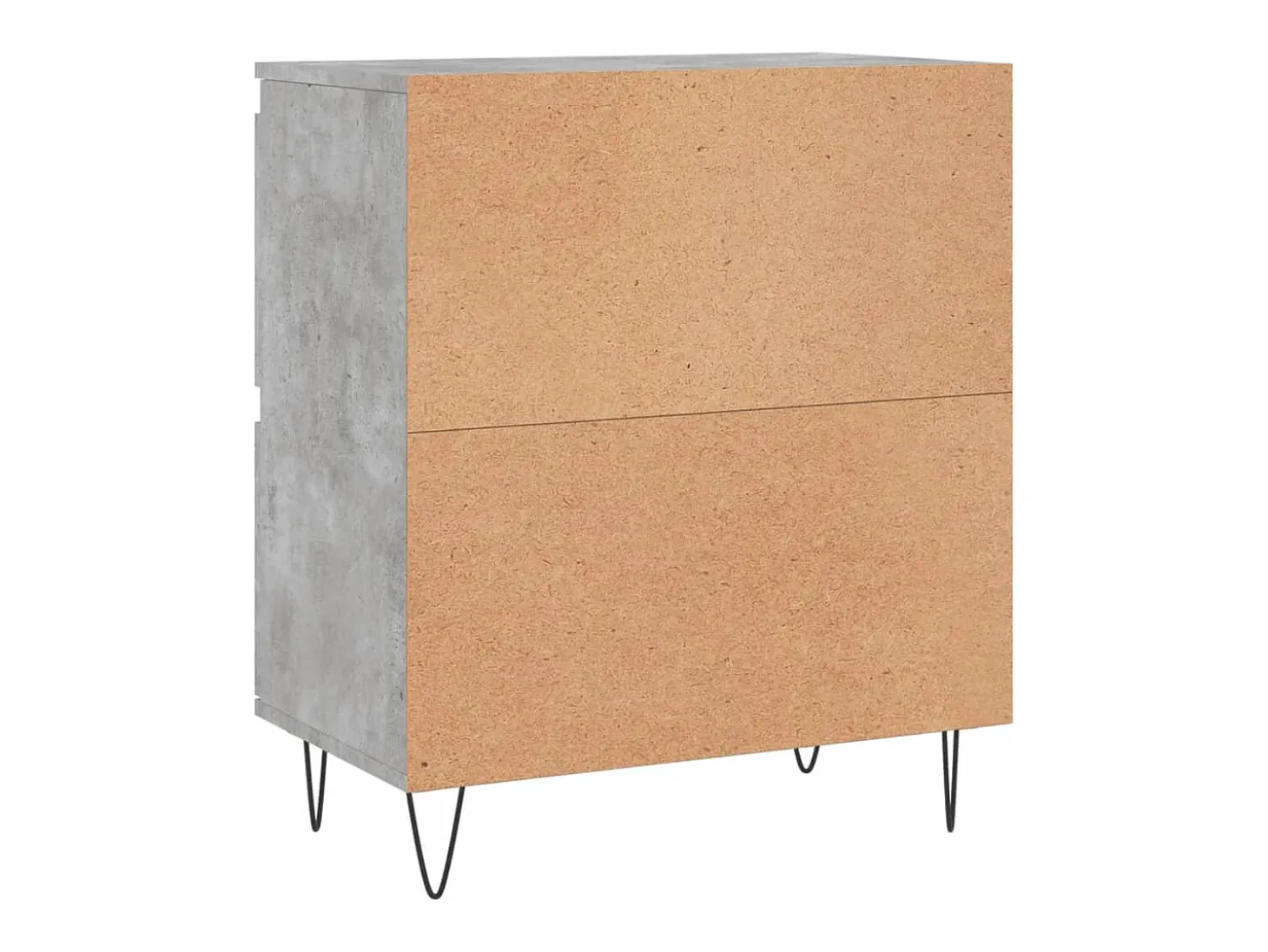 Aparador buffet cómoda mueble almacenaje organizador cocina salón salón juego de 2 madera contrachapada gris 02_0036876