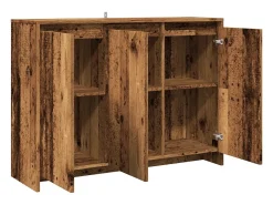 Aparador buffet cómoda mueble mueble de almacenaje organizador cocina salón salón madera vieja 102 x 33 x 75 cm madera contrachapada marrón 02_0036596