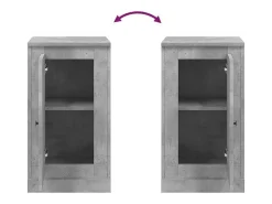 Aparador buffet cómoda mueble mueble de almacenaje organizador cocina salón salón 37,5 x 35,5 x 67,5 cm madera contrachapada gris 02_0031923