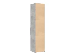 Aparador buffet cómoda mueble mueble de almacenamiento organizador cocina salón salón alto 40 x 42,5 x 185 cm madera contrachapada gris 02_0034440