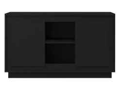 Aparador buffet cómoda mueble mueble de almacenamiento organizador cocina salón salón 102 x 35 x 60 cm madera contrachapada negro 02_0035818