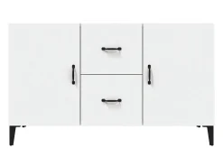Aparador buffet cómoda mueble almacenaje organizador cocina salón salón 100 x 36 x 60 cm madera contrachapada blanco 02_0030167