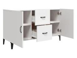 Aparador buffet cómoda mueble almacenaje organizador cocina salón salón 100 x 36 x 60 cm madera contrachapada blanco 02_0030167