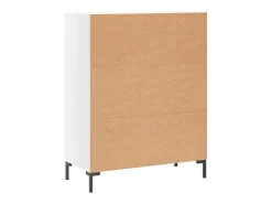 Aparador buffet cómoda mueble mueble de almacenaje organizador cocina salón brillante 69,5 x 34 x 90 cm madera contrachapada blanco 02_0030742