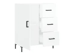Aparador buffet cómoda mueble mueble de almacenaje organizador cocina salón brillante 69,5 x 34 x 90 cm madera contrachapada blanco 02_0030742