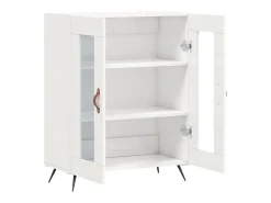 Aparador buffet cómoda mueble mueble de almacenaje organizador cocina salón brillante 69,5 x 34 x 90 cm madera contrachapada blanco 02_0030721