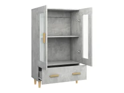 Aparador buffet cómoda mueble mueble de almacenaje organizador cocina salón salón alto 70 x 31 x 115 cm madera contrachapada gris 02_0034713