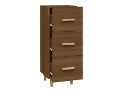 Aparador buffet cómoda mueble mueble de almacenaje organizador cocina salón salón 34,5 x 34 x 90 cm madera contrachapada marrón 02_0031209