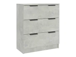 Aparador buffet cómoda mueble unidad de almacenamiento organizador cocina salón salón 3 piezas madera contrachapada gris 02_0037131