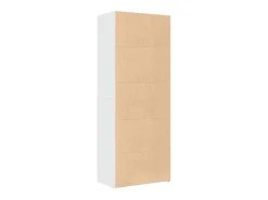 Aparador buffet cómoda mueble mueble de almacenamiento organizador cocina salón salón alto 70 x 42,5 x 185 cm madera contrachapada blanco 02_0032768