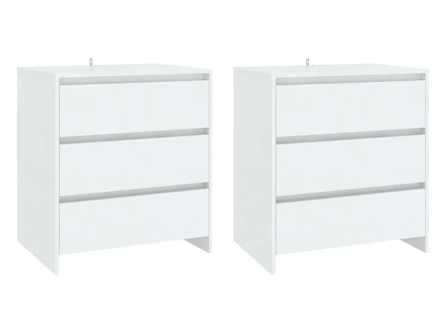 Aparador buffet cómoda mueble unidad de almacenamiento organizador cocina salón salón 3 piezas madera contrachapada blanco 02_0037005