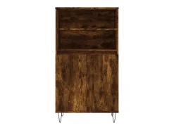 Aparador buffet cómoda mueble mueble de almacenaje organizador cocina salón salón alto 60 x 36 x 110 cm madera contrachapada marrón 02_0033378