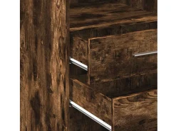Aparador buffet cómoda mueble mueble de almacenaje organizador cocina salón salón alto 40 x 42,5 x 124 cm madera contrachapada marrón 02_0033356