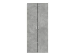 Aparador buffet cómoda mueble mueble de almacenamiento organizador cocina salón salón alto 80 x 42,5 x 185 cm madera contrachapada gris 02_0034721