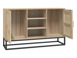 Aparador buffet cómoda mueble mueble de almacenaje organizador cocina salón salón 105 x 30 x 65 cm madera contrachapada marrón 02_0029503