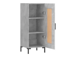 Aparador buffet cómoda mueble mueble de almacenaje organizador cocina salón salón 34,5 x 34 x 90 cm madera contrachapada gris 02_0031878