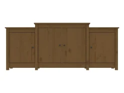 Aparador buffet cómoda mueble almacenaje organizador cocina salón salón 164 x 37 x 68 cm madera maciza de pino marrón 02_0035739